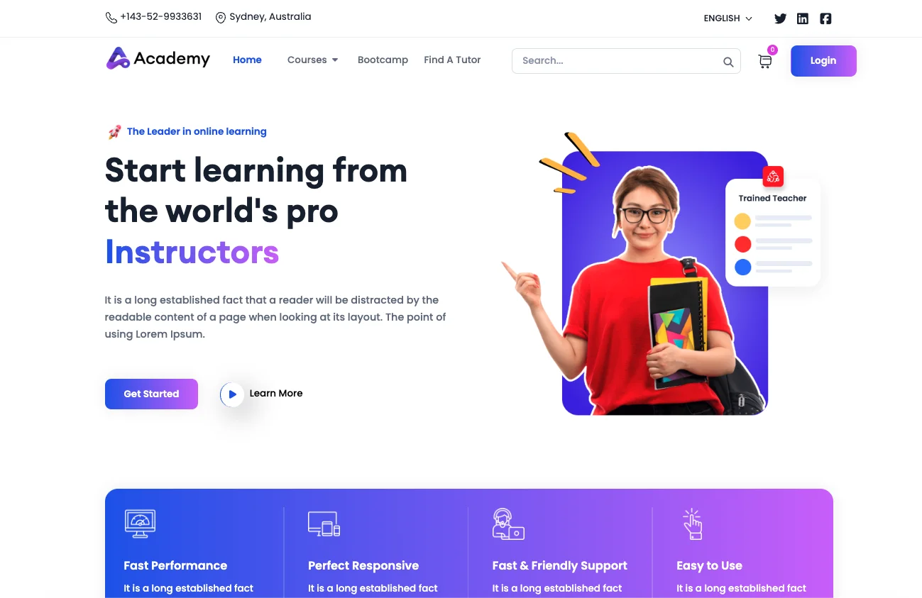 Academy LMS - Learning Management System